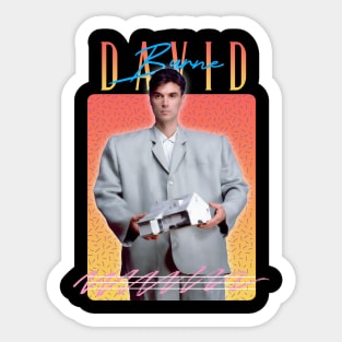 David Byrne Burning Down the House//Retro Aesthetics Fan Art Sticker